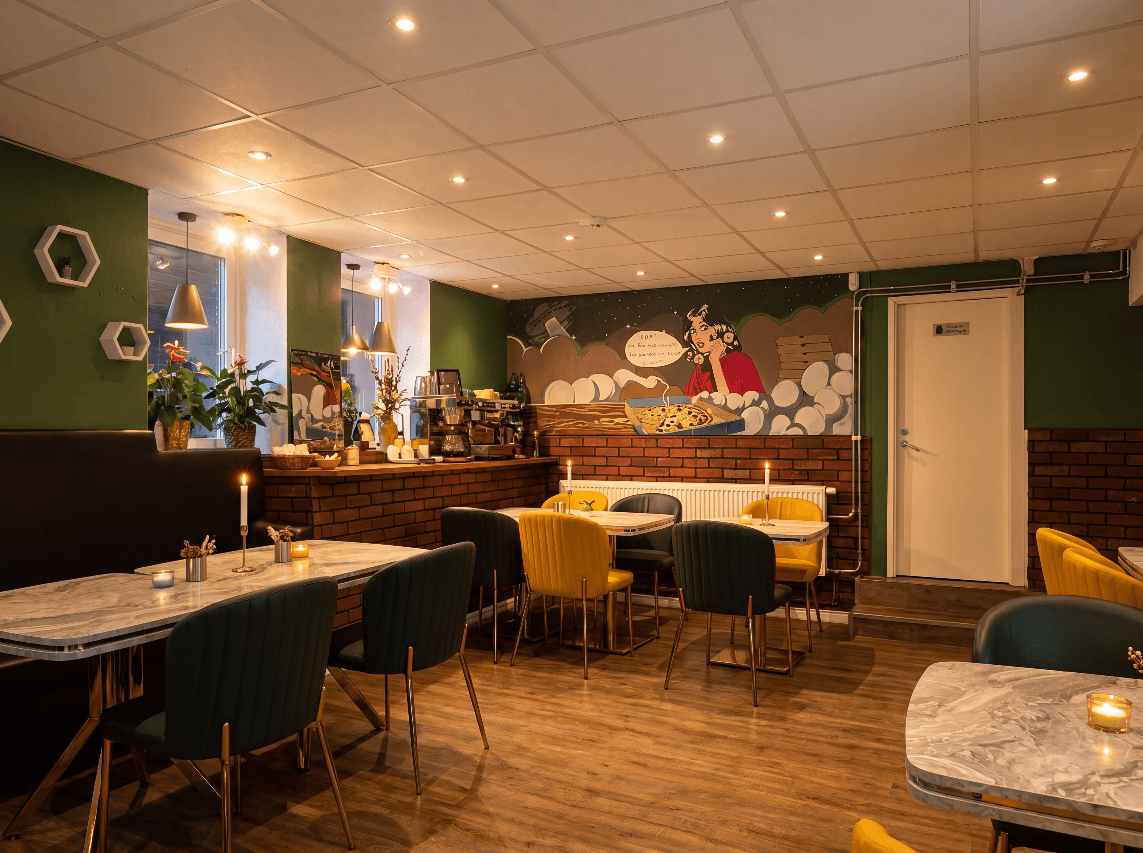 Interiören på Vasa Pizzeria & Bar